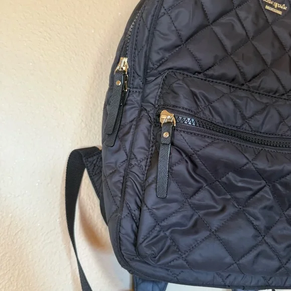 Kate Spade New York Womens Quilted Nylon Black Backpack - Picture 5 of 13